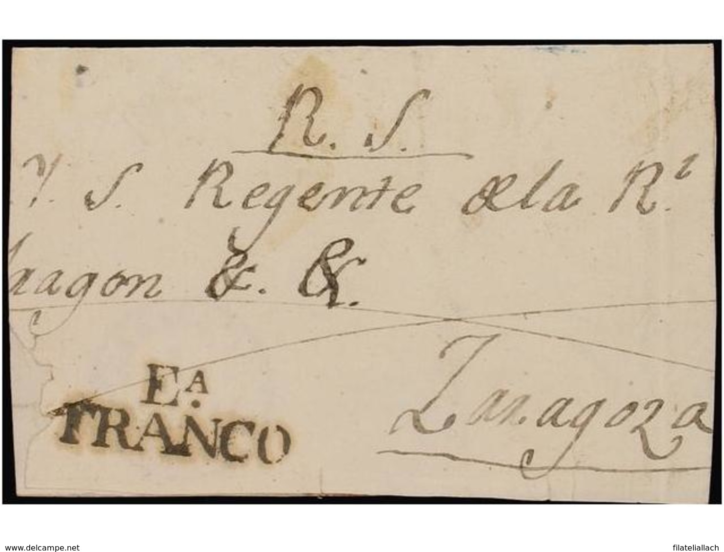 SPAIN: PREPHILATELIC MARKS  DP04 ARAGON - ...-1850 Voorfilatelie