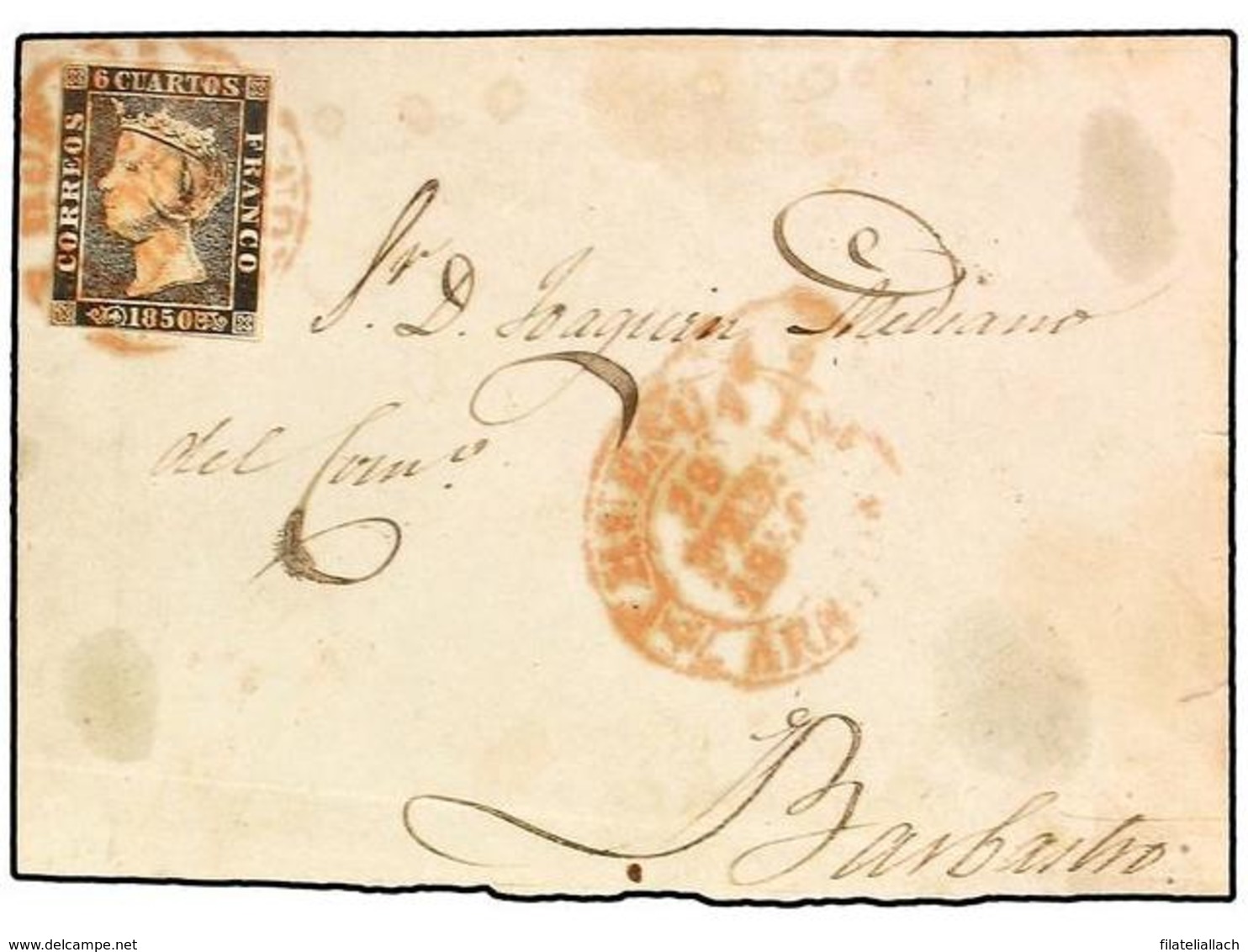 SPAIN: PREPHILATELIC MARKS  DP04 ARAGON - ...-1850 Prefilatelia