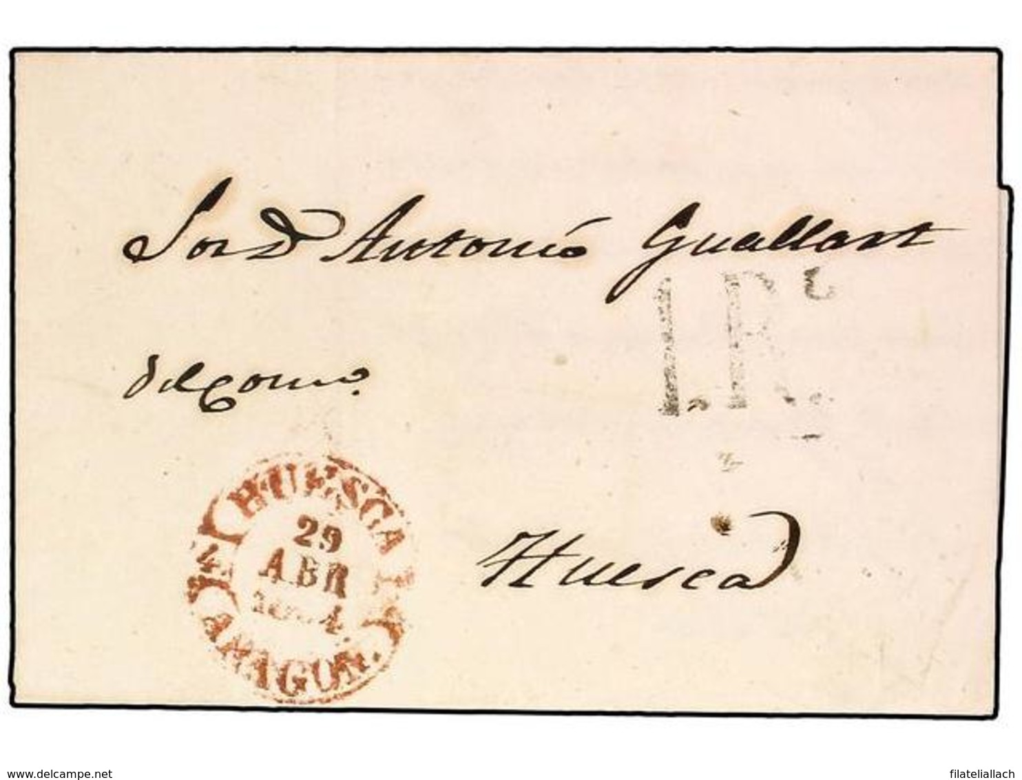 SPAIN: PREPHILATELIC MARKS  DP04 ARAGON - ...-1850 Prefilatelia