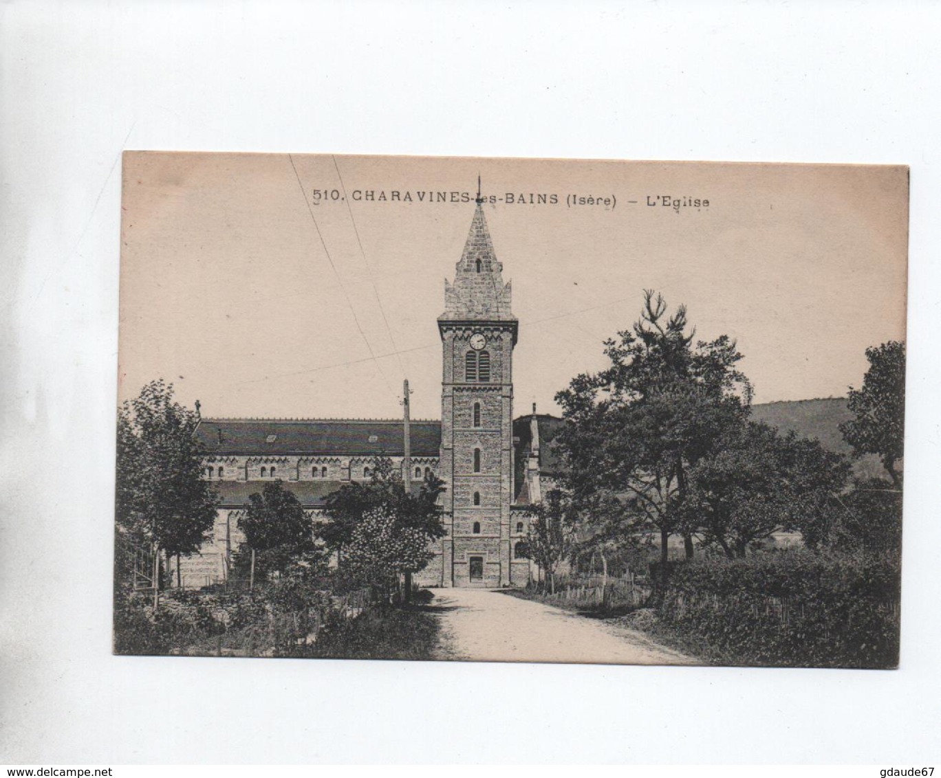 CP FM Avec CACHET MILITAIRE "75° REGIMENT D'INFANTERIE / DETACHEMENT DE CHARAVINES" (ISERE) - WW I