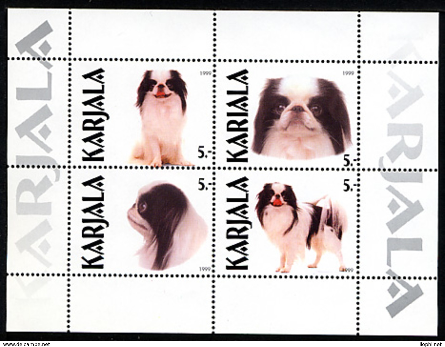 CARELIE KARELIA 1999, CHIENS / DOGS, Feuillet De 4 Valeurs, NEUFS / MINT. R1319 - Vignettes De Fantaisie