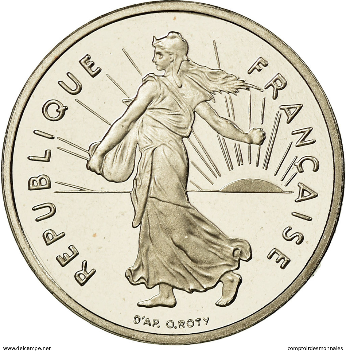 Monnaie, France, Semeuse, 1/2 Franc, 1999, Paris, BE, FDC, Nickel, Gadoury:429a - G. 50 Céntimos