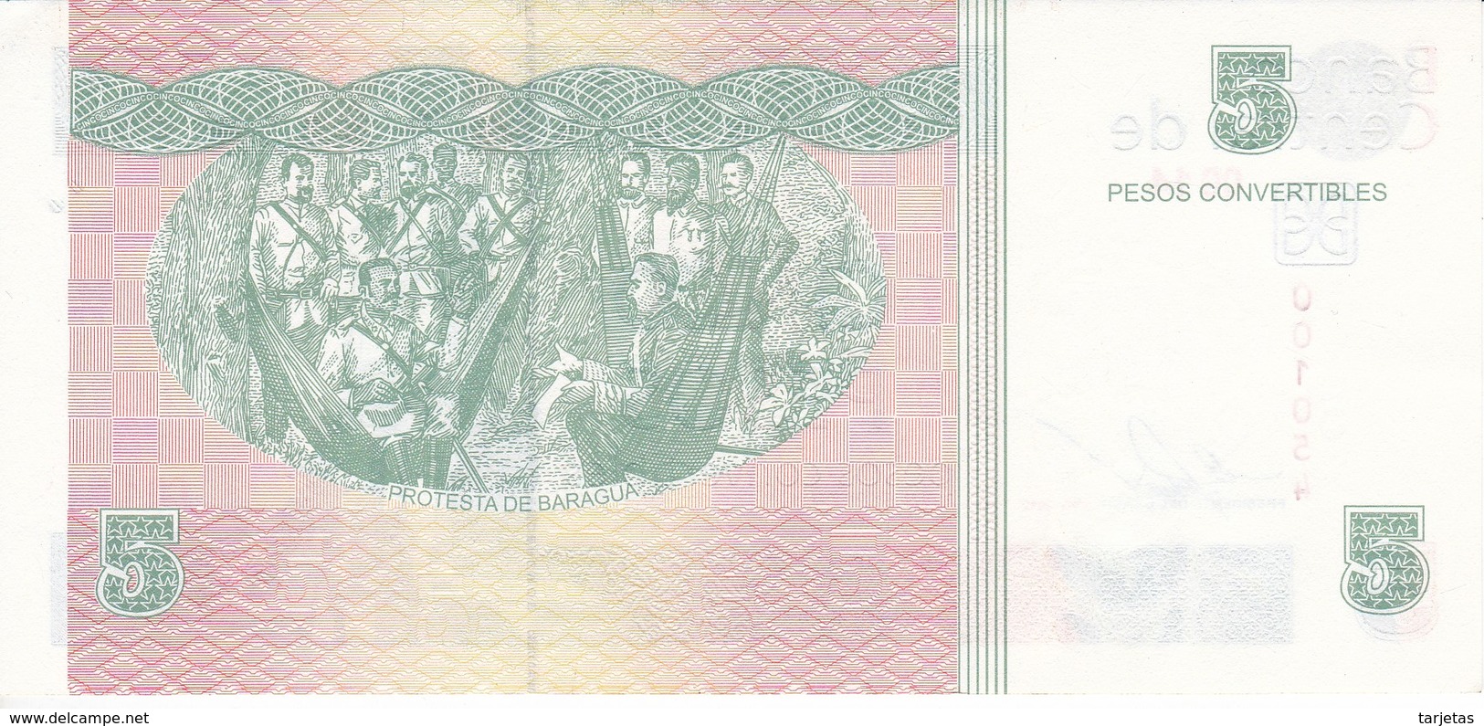 BILLETE DE CUBA DE 5 PESOS CONVERTIBLE DEL AÑO 2012 SIN CIRCULAR  (BANKNOTE) UNCIRCULATED - Cuba