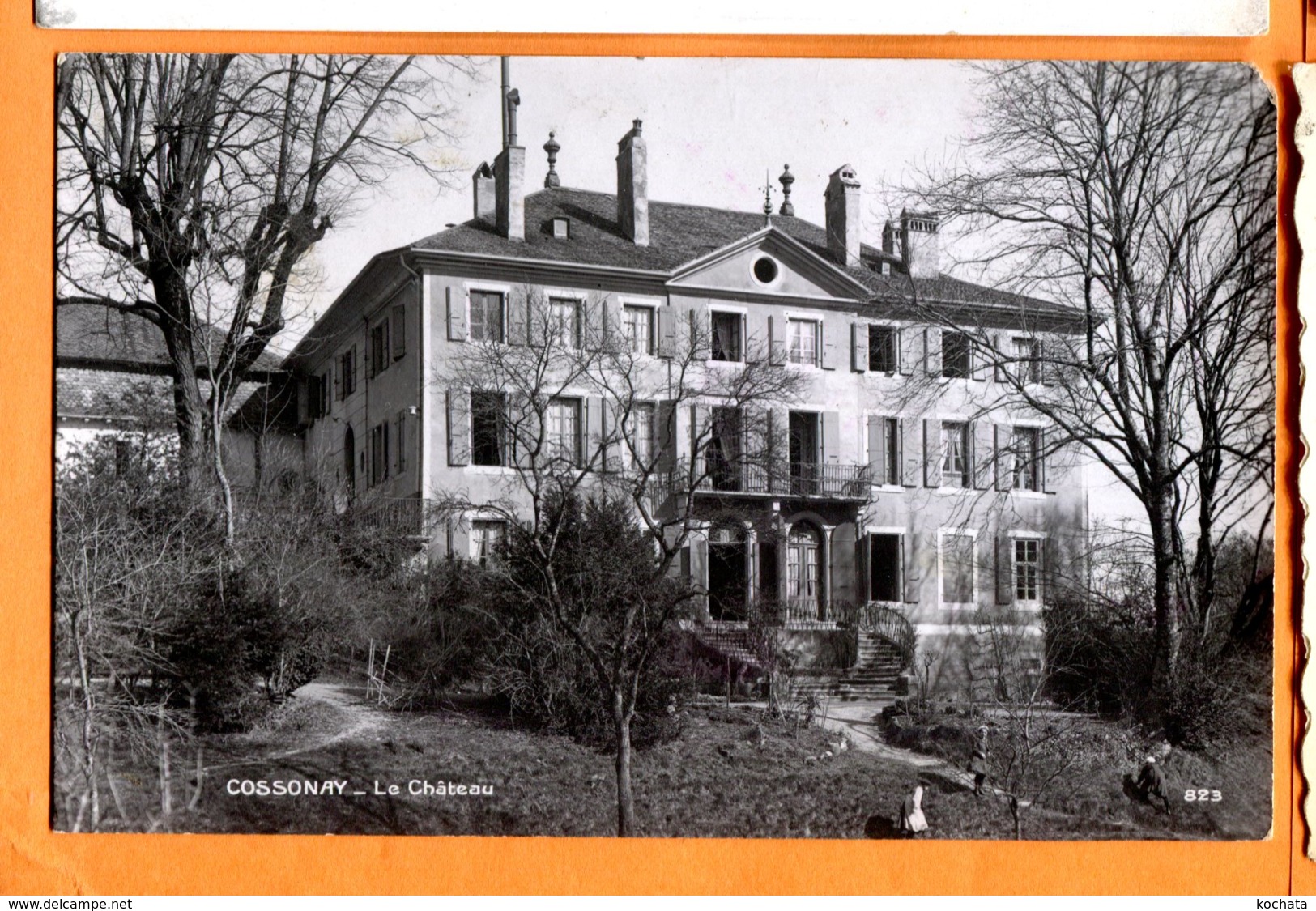 LAC252, Cossonay, Animée, Le Château, 823, édit. Perrochet David, Circulée Timbre Décollé - Cossonay