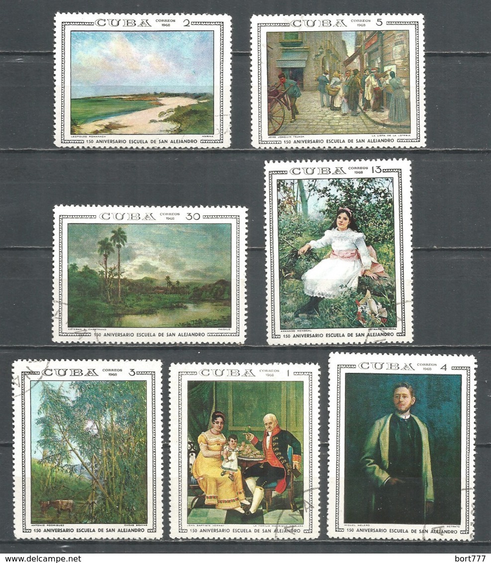 Caribbean 1968 Year , Used Stamps Set Painting - Gebraucht