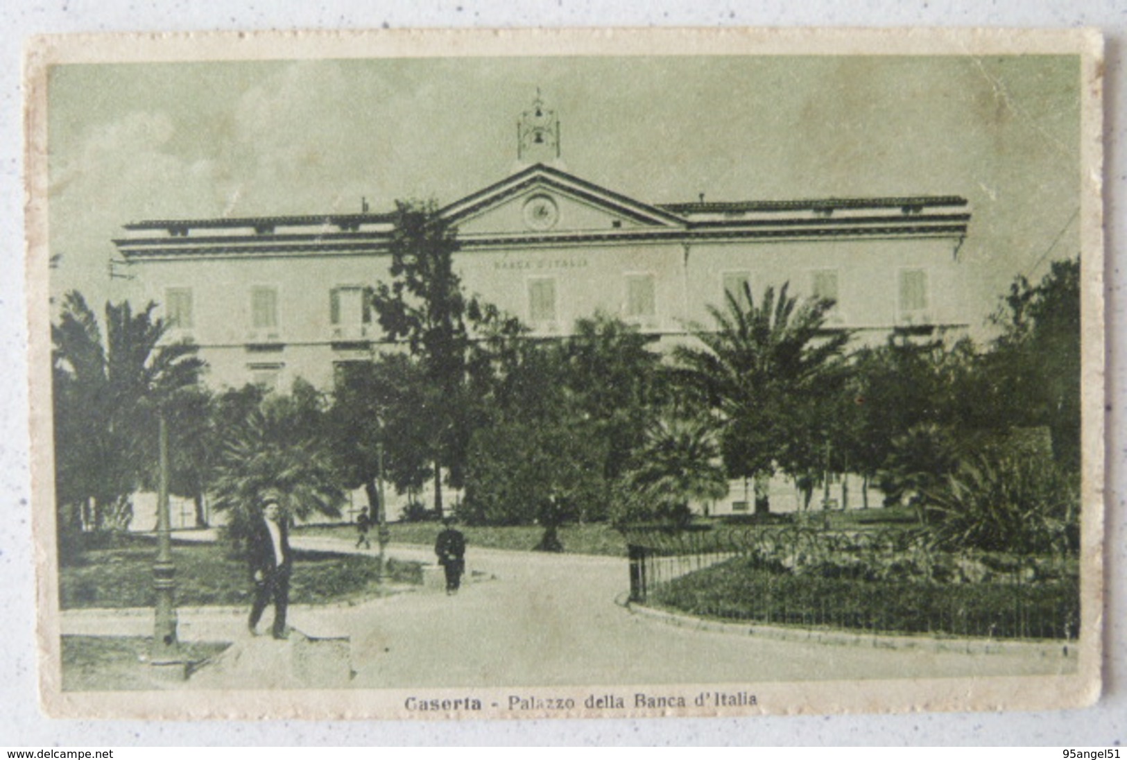 CASERTA -  PALAZZO DELLA BANCA D'ITALIA  1916 - CARTOLINA DI 103 ANNI!!! - Caserta