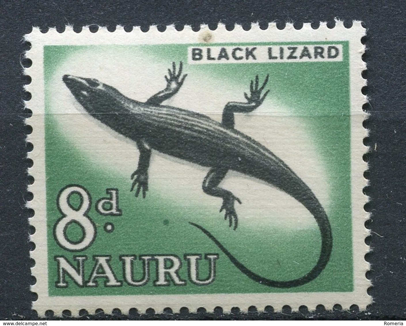 Nauru - 1963/1965 - Yt 49 - Série Courante - Black Lizard - ** - Nauru