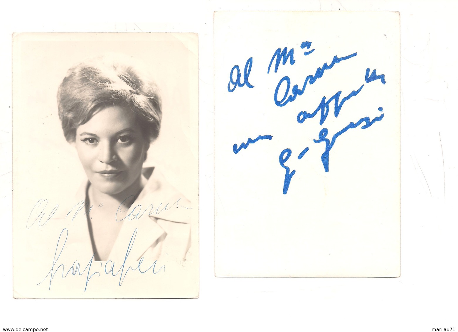 M9172 CANTANTE GRAZIA GRESI FOTOGRAFIA AUTOGRAFO CON DEDICA ORIGINALE - Persone Identificate