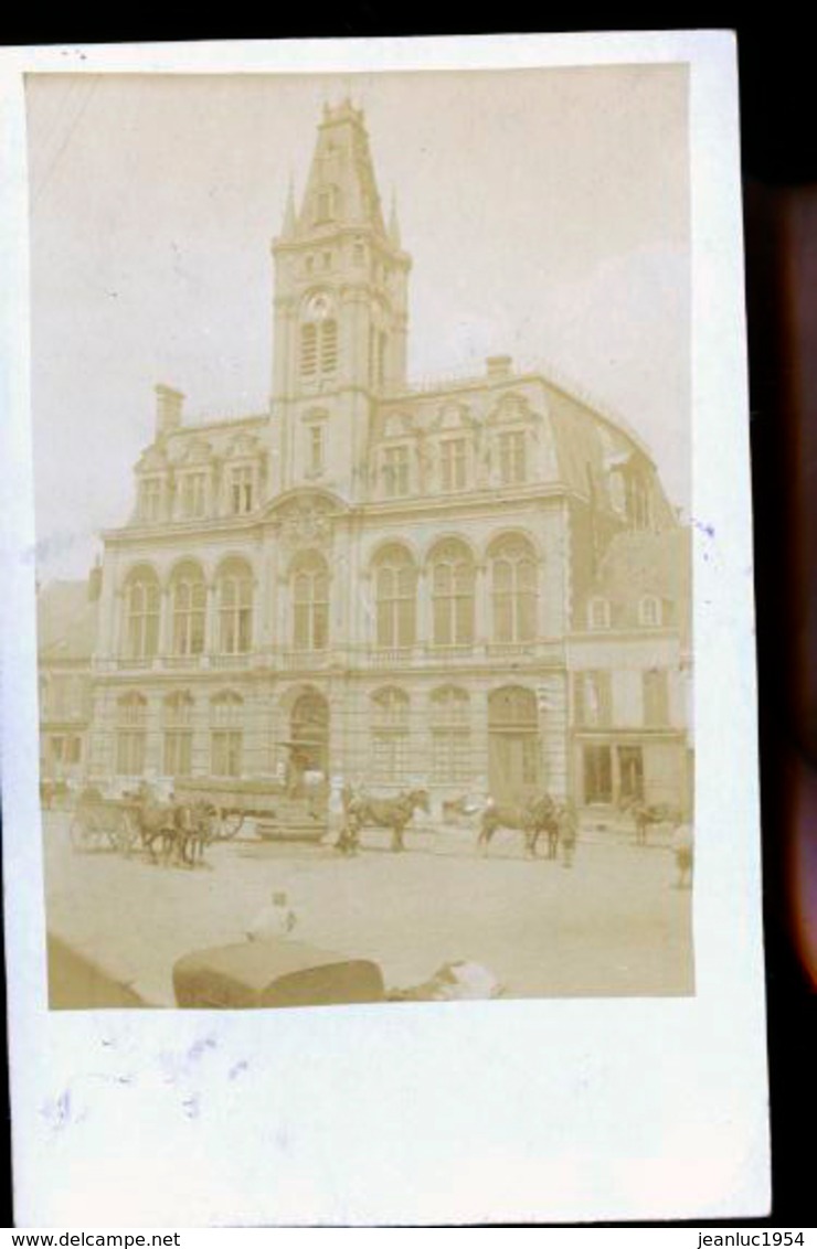 BOHAIN HOTEL DE VILLE OCCUPEE AVANT SA DESTRUCTION  1918 PHOTO CARTE RARE - Sonstige & Ohne Zuordnung