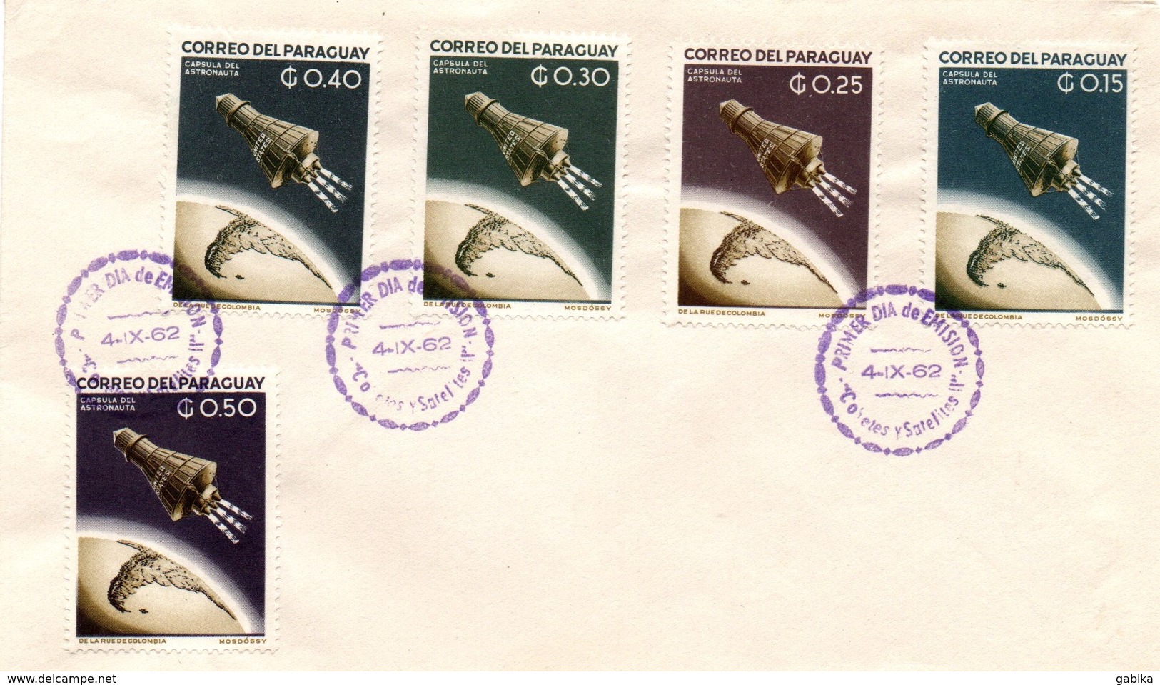 Paraguay 1962, FDC, Cosmos - Paraguay