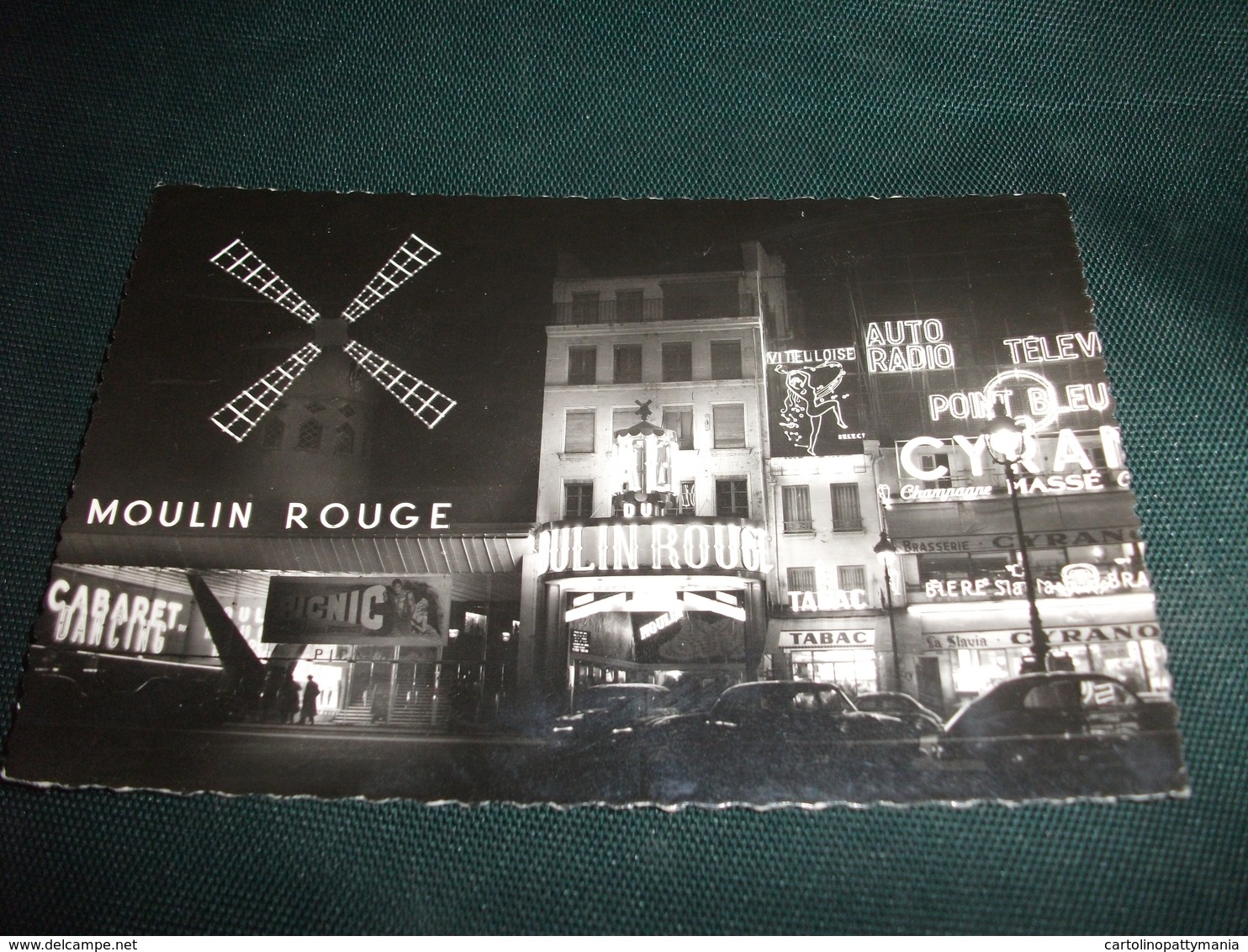Negozio Tabacchi Tabac Moulin Rouge  Insegna Birra Biere Sla...auto Car FRANCIA - Negozi