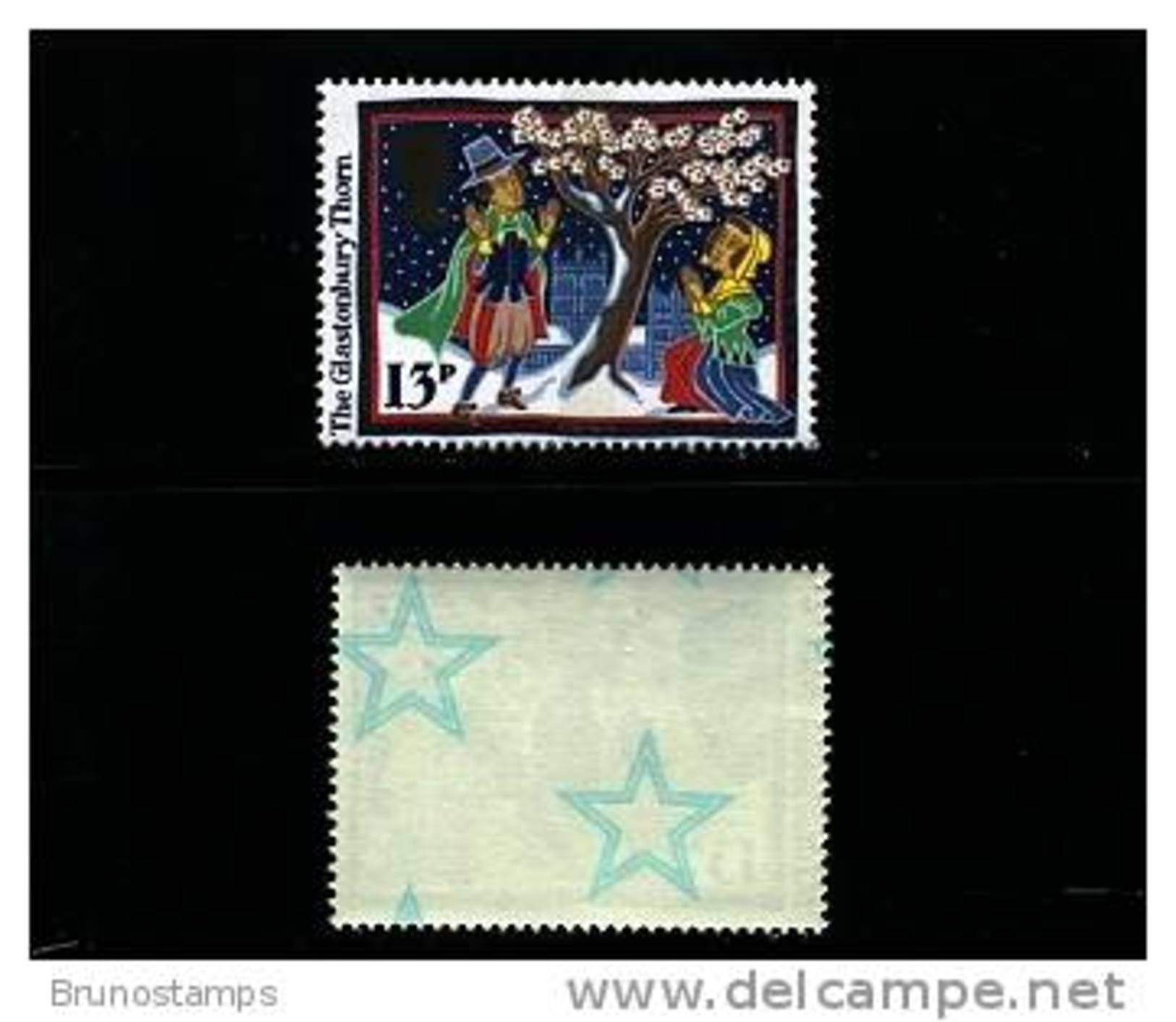 GREAT BRITAIN - 1986  CHRISTMAS  18 P.  WITH STARS  MINT NH - Nuovi