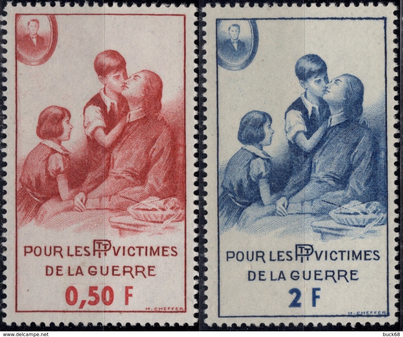 FRANCE Bienfaisance 81 Et 83 ** MNH Pour Les Victimes De Guerre (CV 7 €)  [GR] - Vignettes Militaires