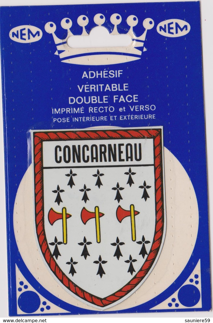 AUTOCOLLANT ADHESIF  DOUBLE FACE NEM  BLASON ECUSSON CONCARNEAU - Autocollants