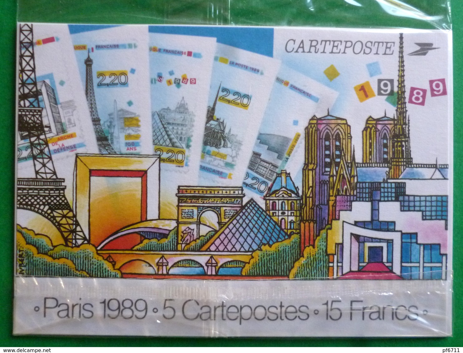 5 Cartes Panorama De Paris - 2579/83 De 1989  Sous Blister Non Ouvert - 1980-1989