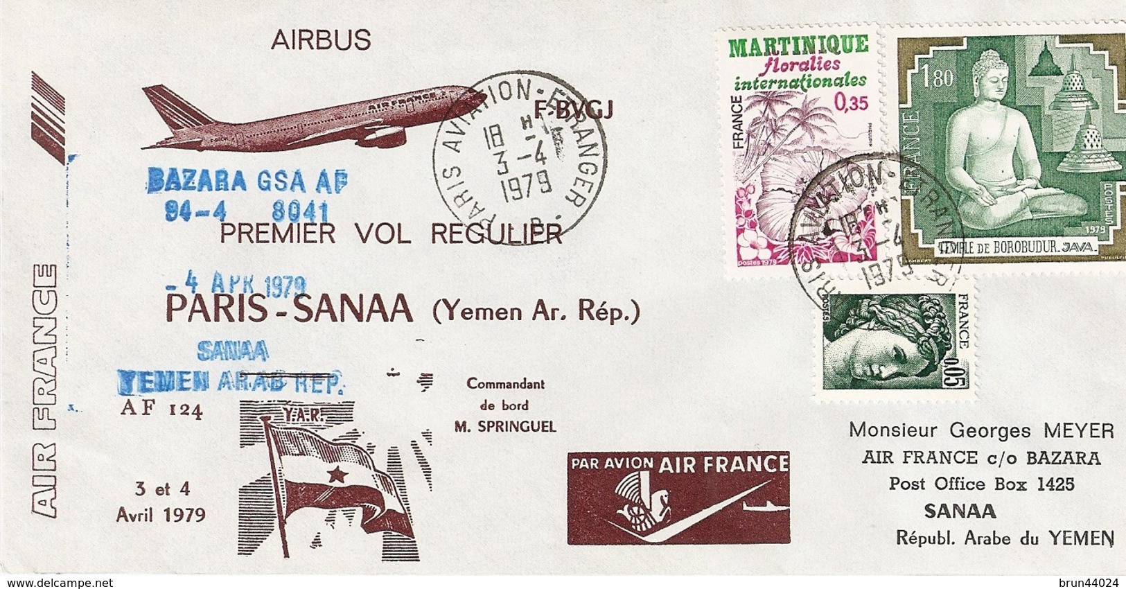 Premier Vol Paris/Sanaa 3/4 Avril 1979 Par Airbus - Avions