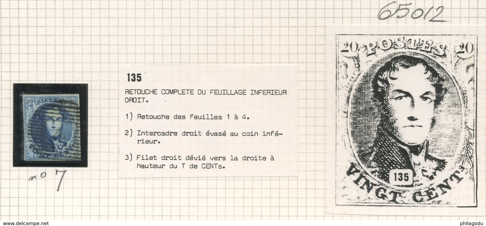 7 Accompagné Du Planchage 135 Et De Remarques Selon Catalogue Balade - 1851-1857 Médaillons (6/8)