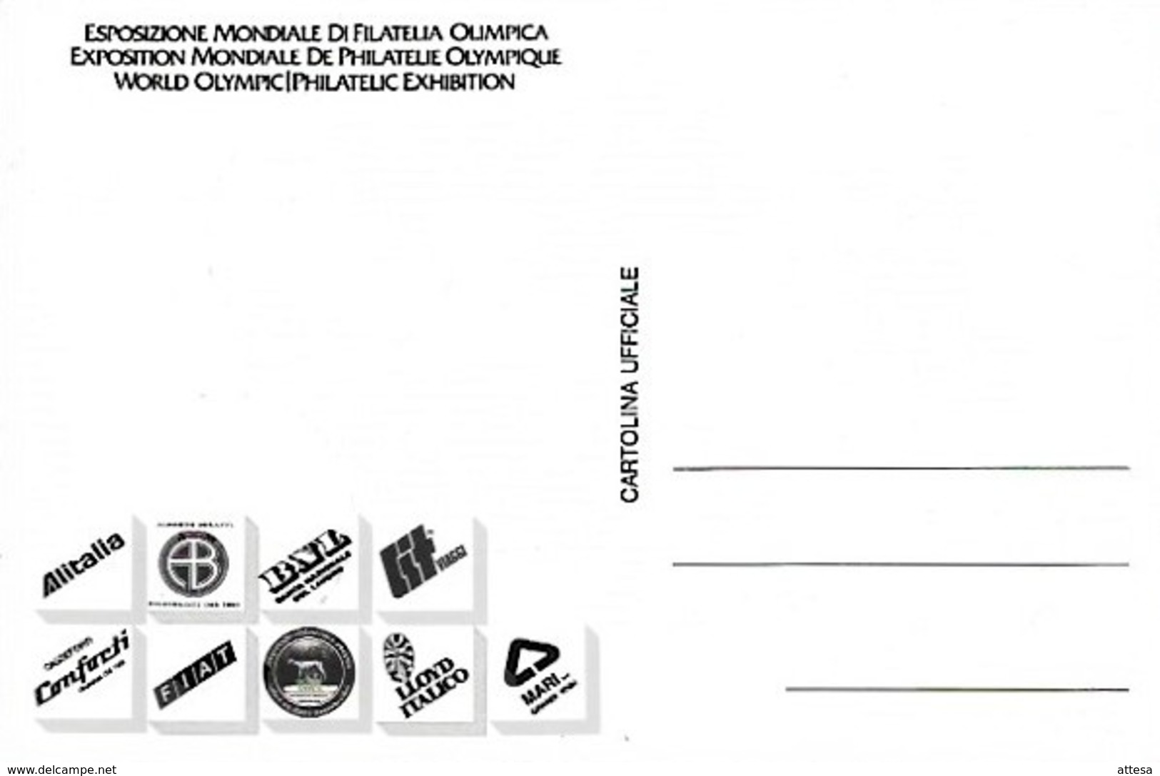 1987 ESPOSIZIONE MONDIALE DI FILATELIA OLIMPICA ; OLYMPHILEX 87 - Esposizioni Filateliche