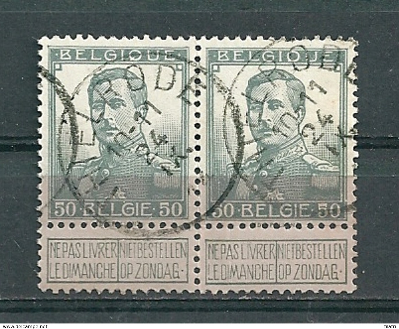 115 Gestempeld In Paar THIELRODE - COBA 16 Euro - 1912 Pellens