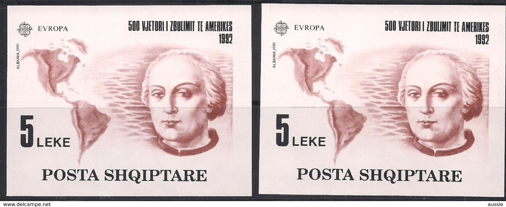 Cept 1992 Albanie Albania Yvertn° 2 X Bloc 73 *** MNH Cote 160 Euro Christophe Colomb Columbus - 1992