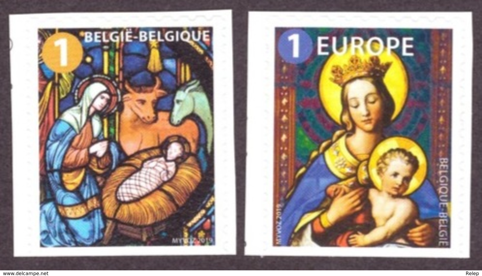 Belgique 2019 - Nöel /Christmas Cond. MNH ( Auto-adhésif ) National + Europe - Ungebraucht