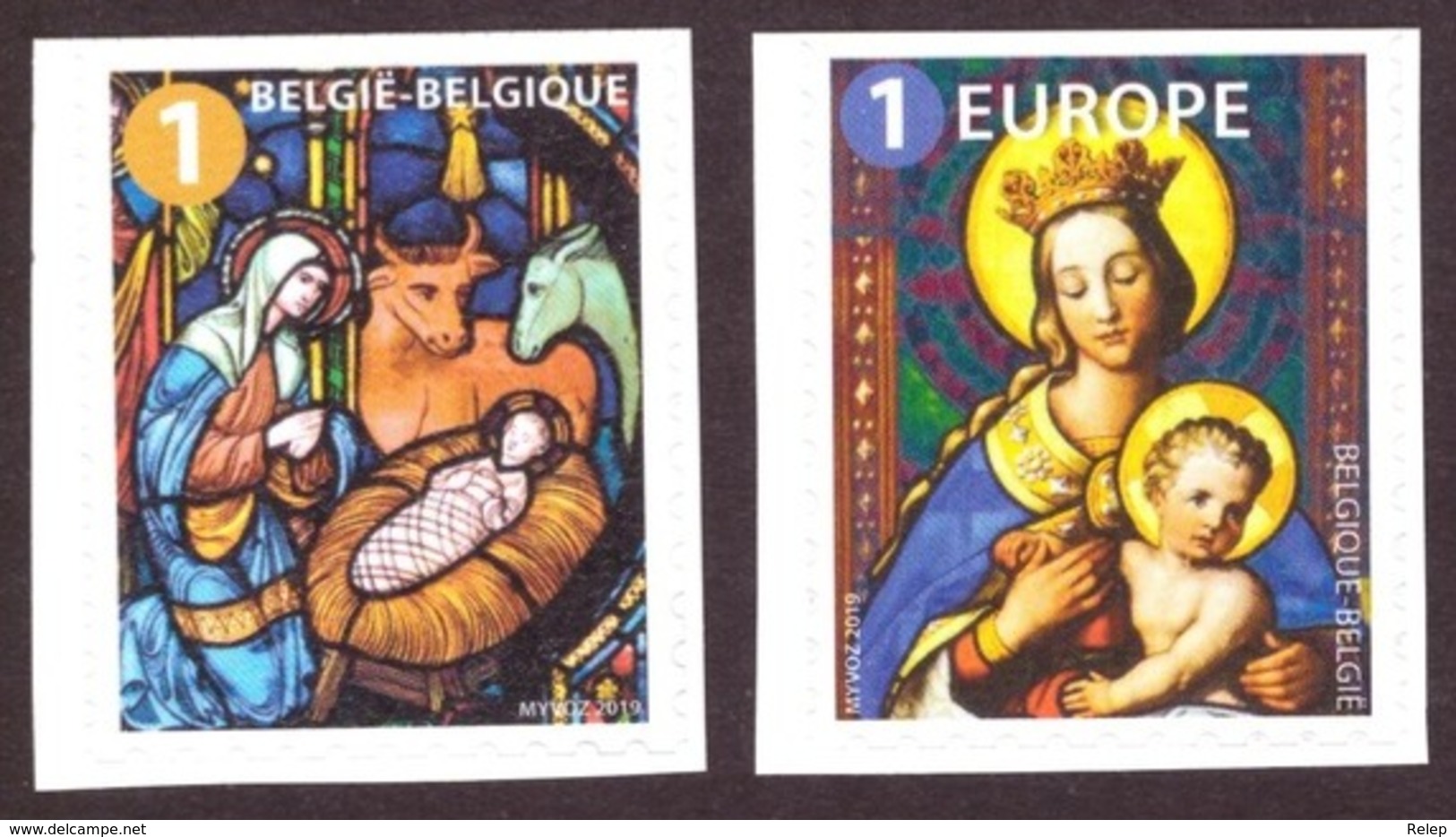 Belgique 2019 - Nöel /Christmas Cond. MNH ( Auto-adhésif ) National + Europe - Neufs