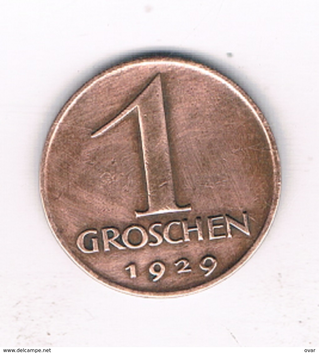 1 GROSCHEN 1929 OOSTENRIJK /9035/ - Oostenrijk