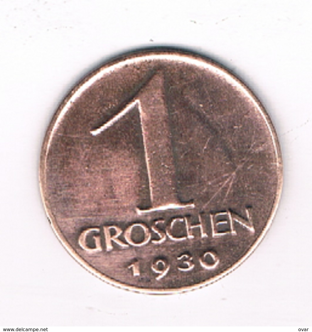 1 GROSCHEN 1930 OOSTENRIJK /9036/ - Oostenrijk