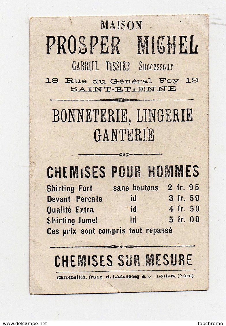 CHROMO Prosper Michel Rue Général Foy Saint Etienne Landsberg Rébus Boulangerie Habit Rapé Pas De Crédit - Autres & Non Classés