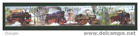 POLAND 2002 MICHEL NO 3997-4000 STRIP USED  /zx/ - Oblitérés