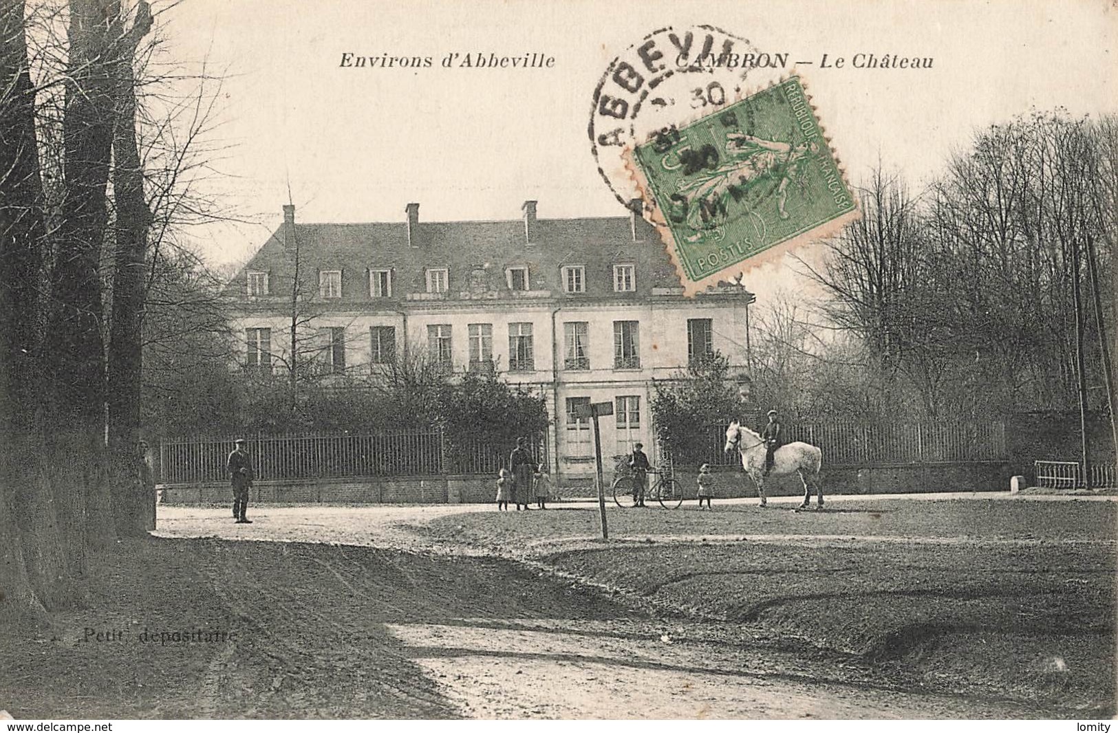 80 Cambron Le Chateau Cpa Carte Animée - Autres & Non Classés