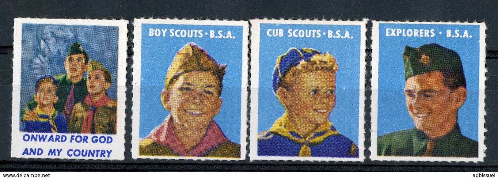 SCOUT South Africa / Afrique Du Sud. Quatre Vignettes En Couleur, Neuves Avec Charnière * (MH) - Unused Stamps