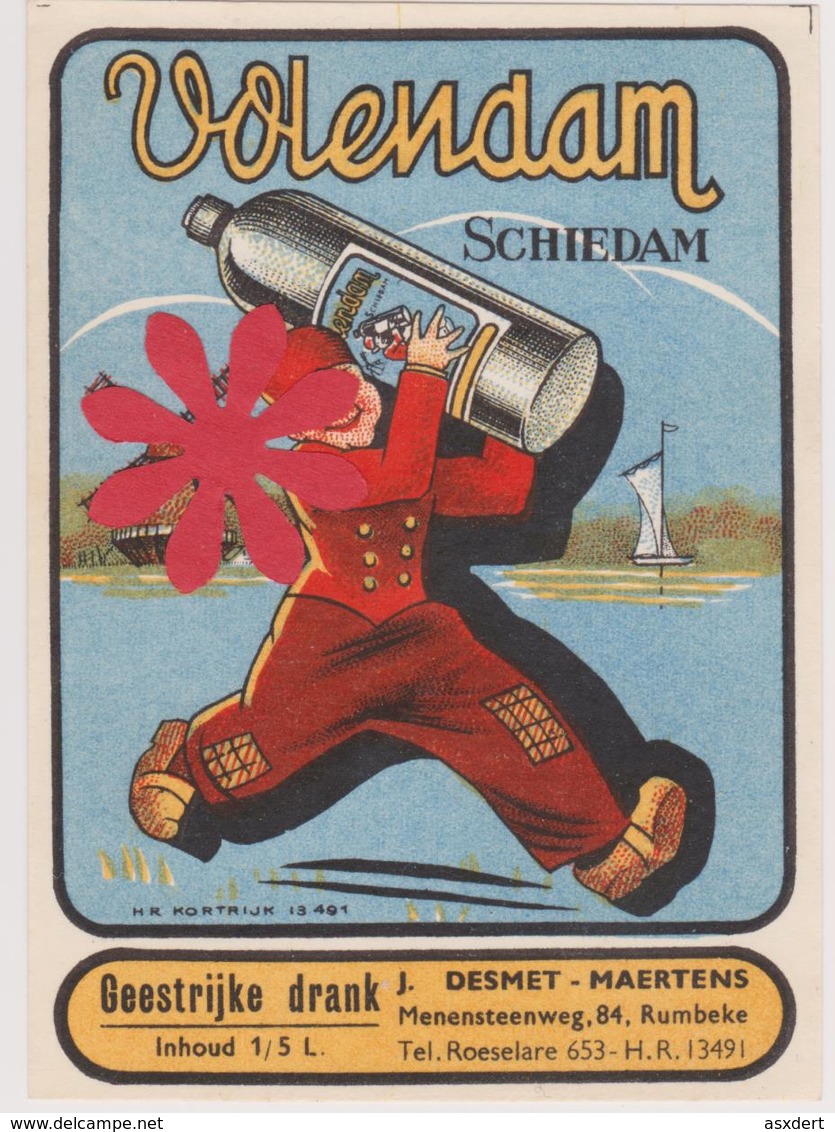 Distillerie Stokerij Desmet-Maertens 'Schiedam' Rumbeke Roeselare. 1/5 L. Belgique - Autres & Non Classés