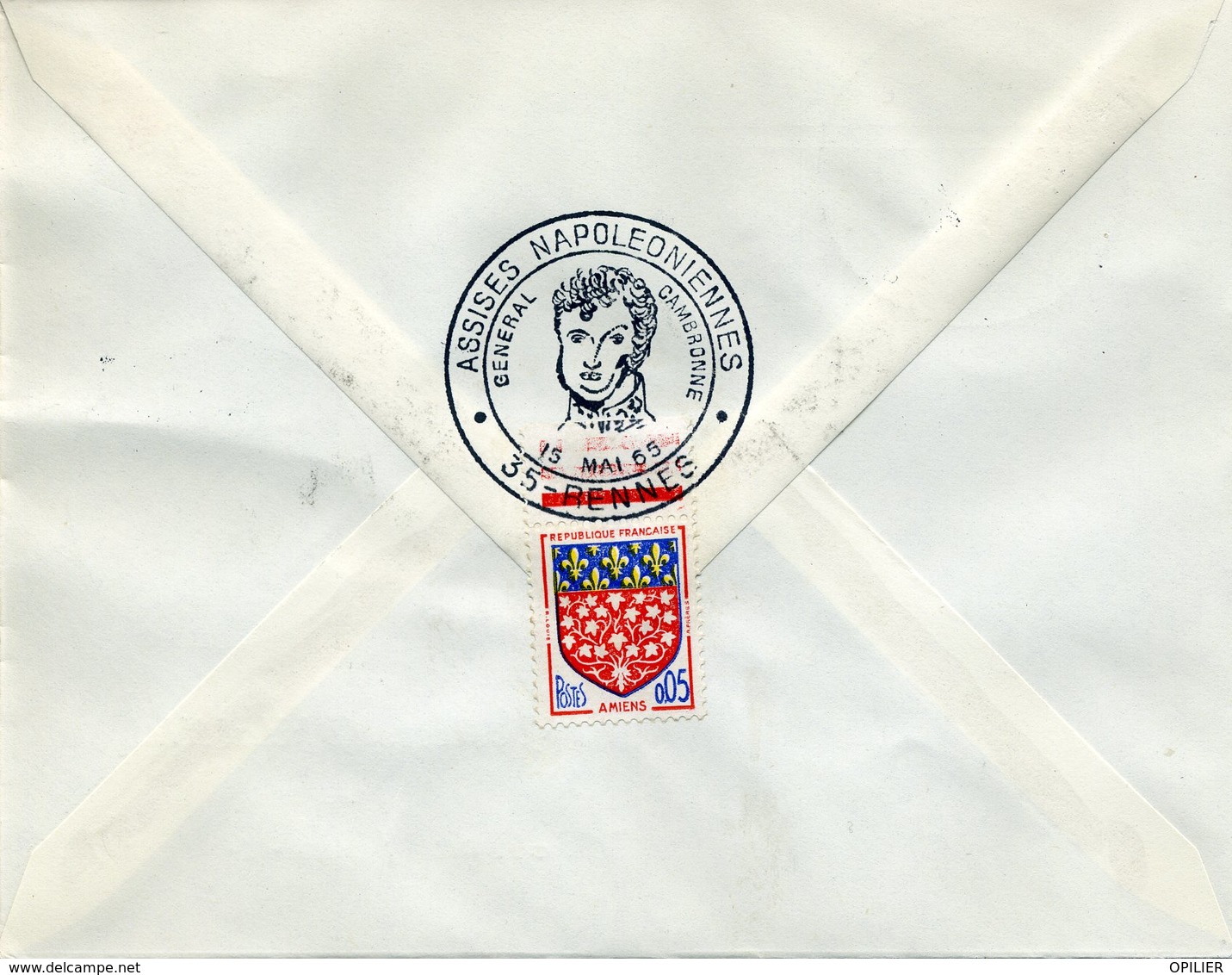 RENNES 15 Mai 1965 ASSISES NAPOLEONIENNES GENERAL CAMBRONNE Napoléon Empire - Manual Postmarks