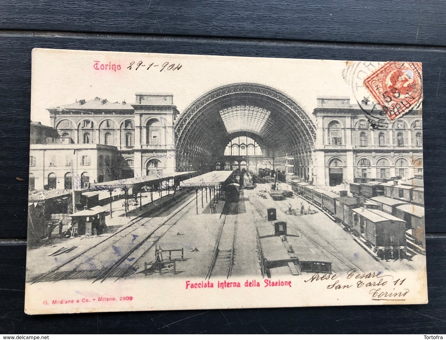 TORINO FACCIATA INTERNA DELLA STAZIONE 1904 - Stazione Porta Nuova