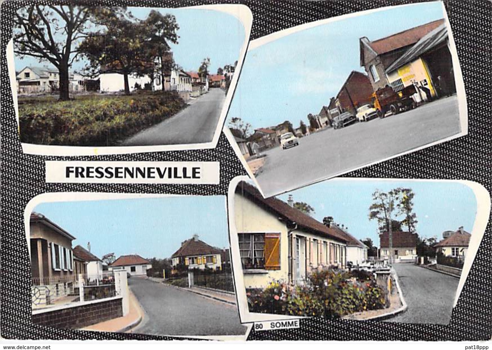 80 - FRESSENVILLE - Jolie Multivues Colorisée N° Lu 2 - CPSM Village ( 2.200 Habitants) Dentelée Grand Format - Somme - Autres & Non Classés