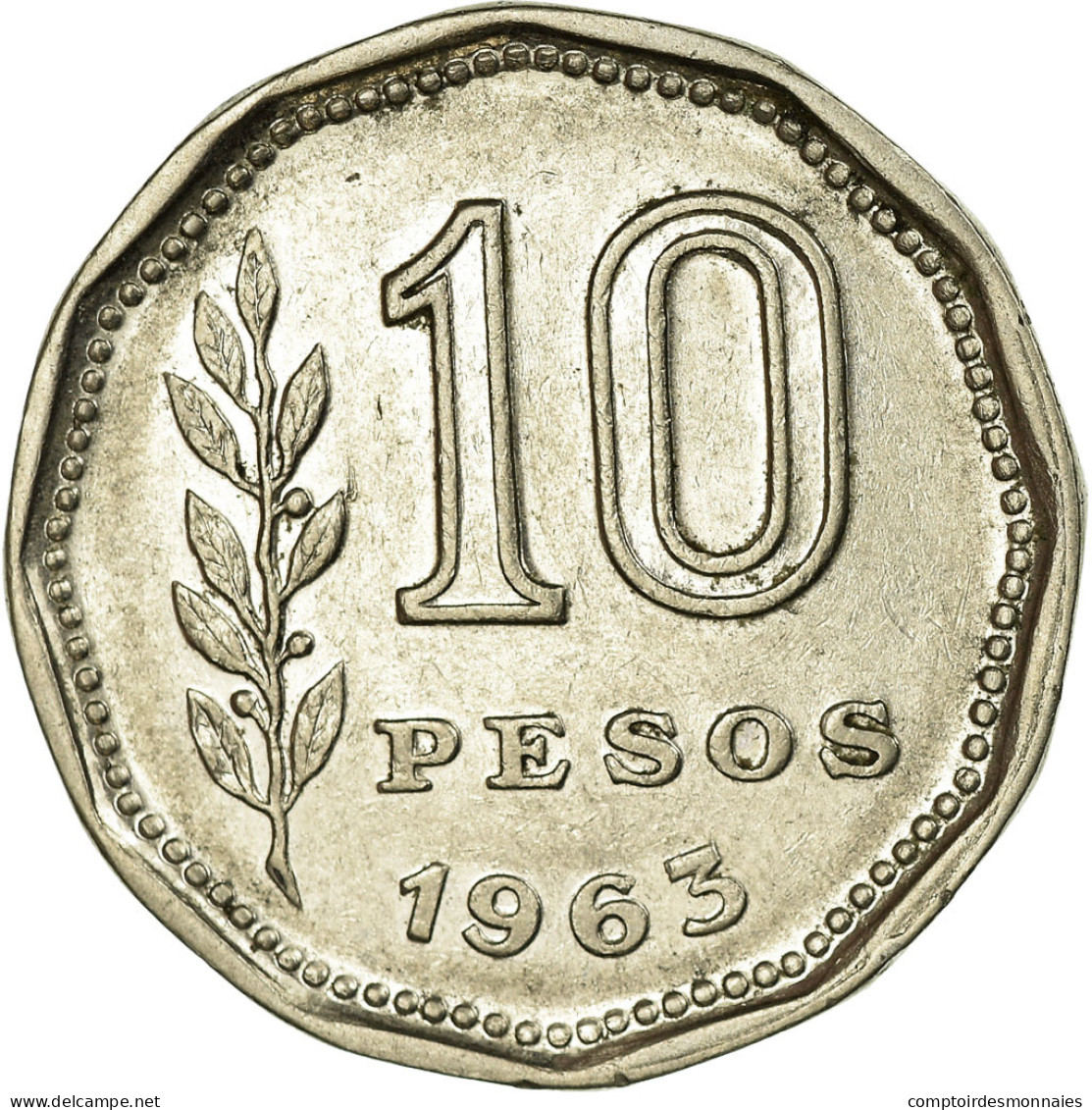 Monnaie, Argentine, 10 Pesos, 1963, TTB, Nickel Clad Steel, KM:60 - Argentine