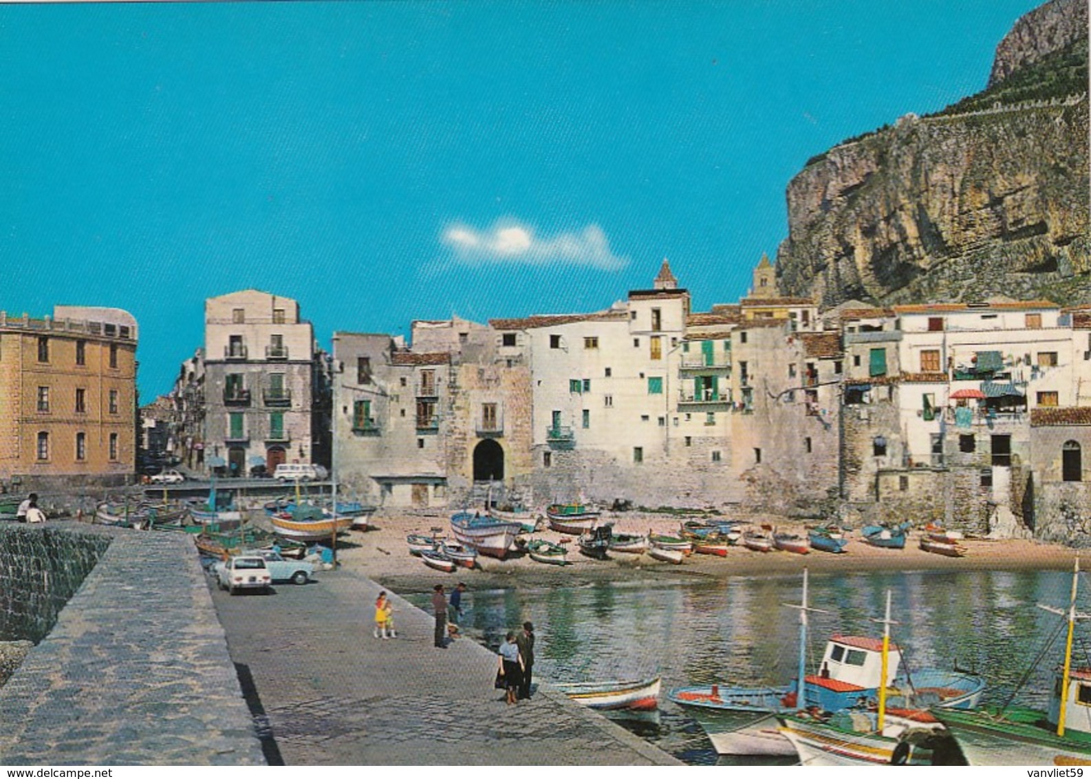 Cefalù-PALERMO-IL PORTO-CARTOLINA VERA FOTOGRAFIA -NON VIAGGIATA - Palermo