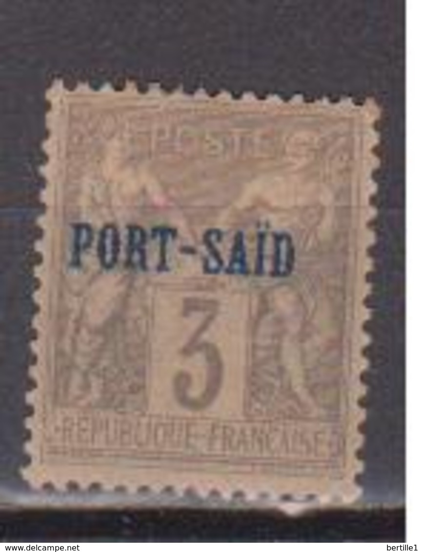 PORT SAID          N°  YVERT  :  3     NEUF AVEC  CHARNIERES      (  CH  01/34 ) - Neufs