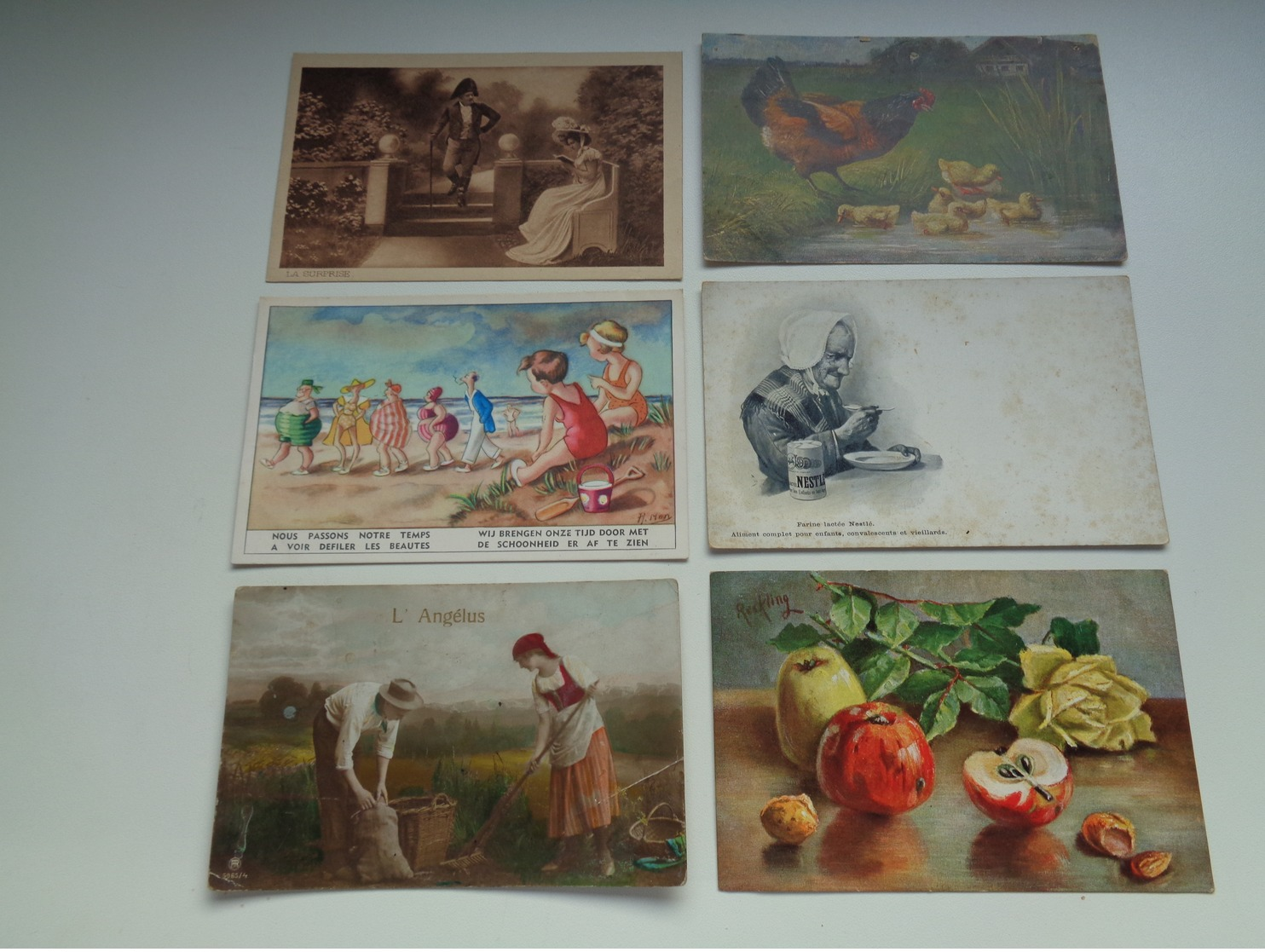 Beau lot de 60 cartes postales de fantaisie      Mooi lot van 60 postkaarten fantasie   - 60 scans