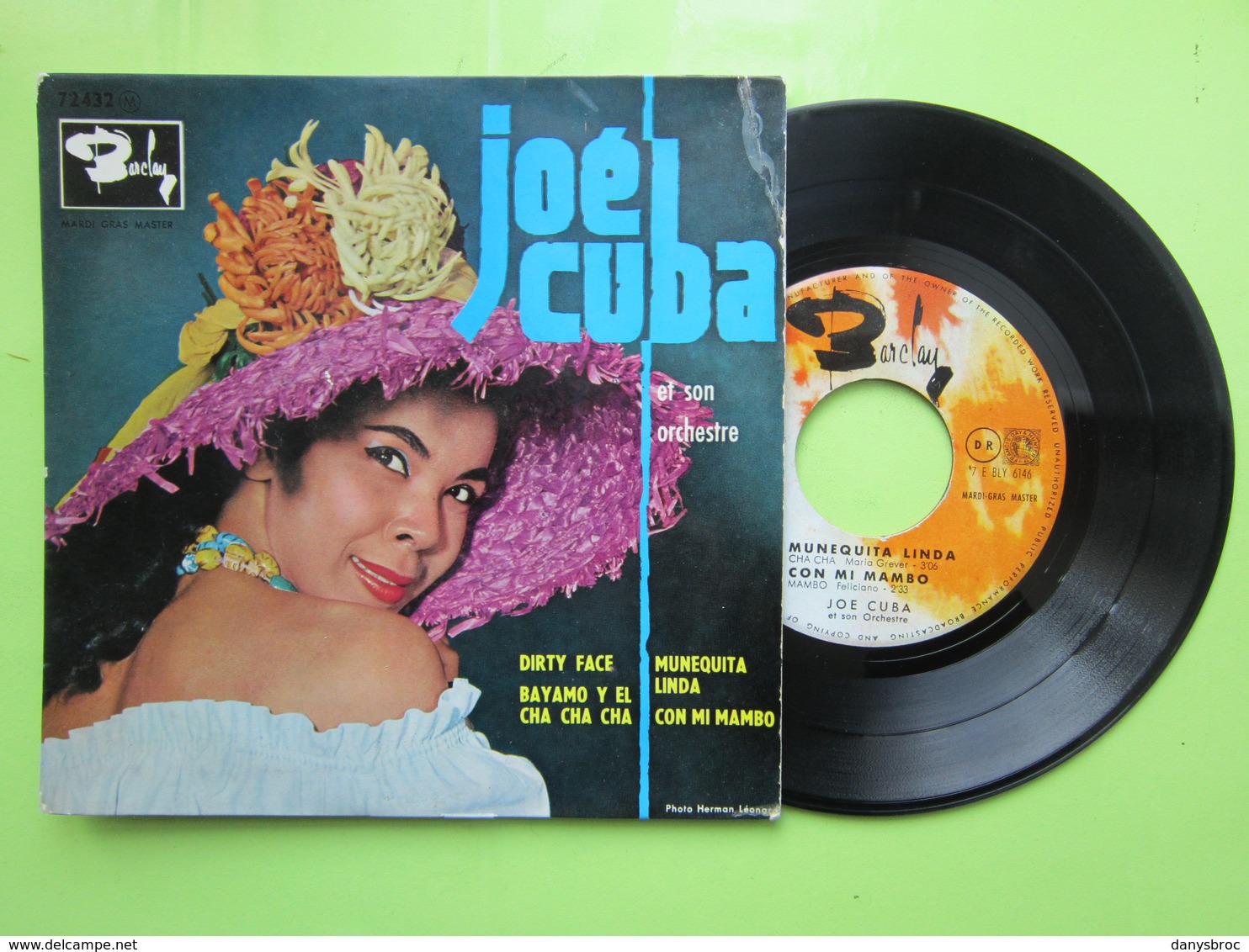 JOE CUBA - DIRTY FACE - BAYAMO Y EL CHA CHA CHA - CON MI MAMBO - MUNEQUITA LINDA -  Disque Vinyle 45t BIEM - Musiche Del Mondo