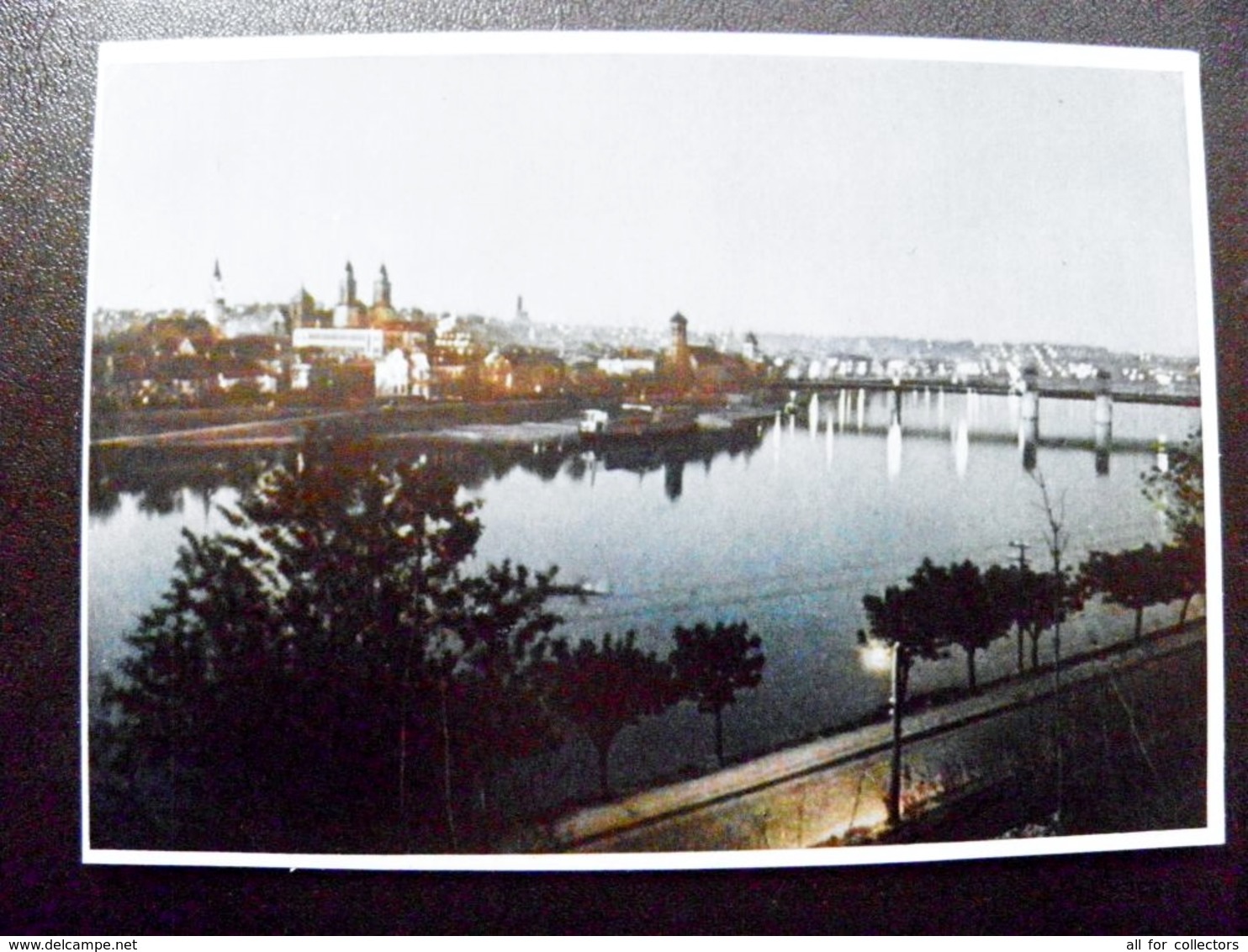 Card Carte Karte Lithuania Kaunas 1956 Panorama Night River Bridge - Litauen