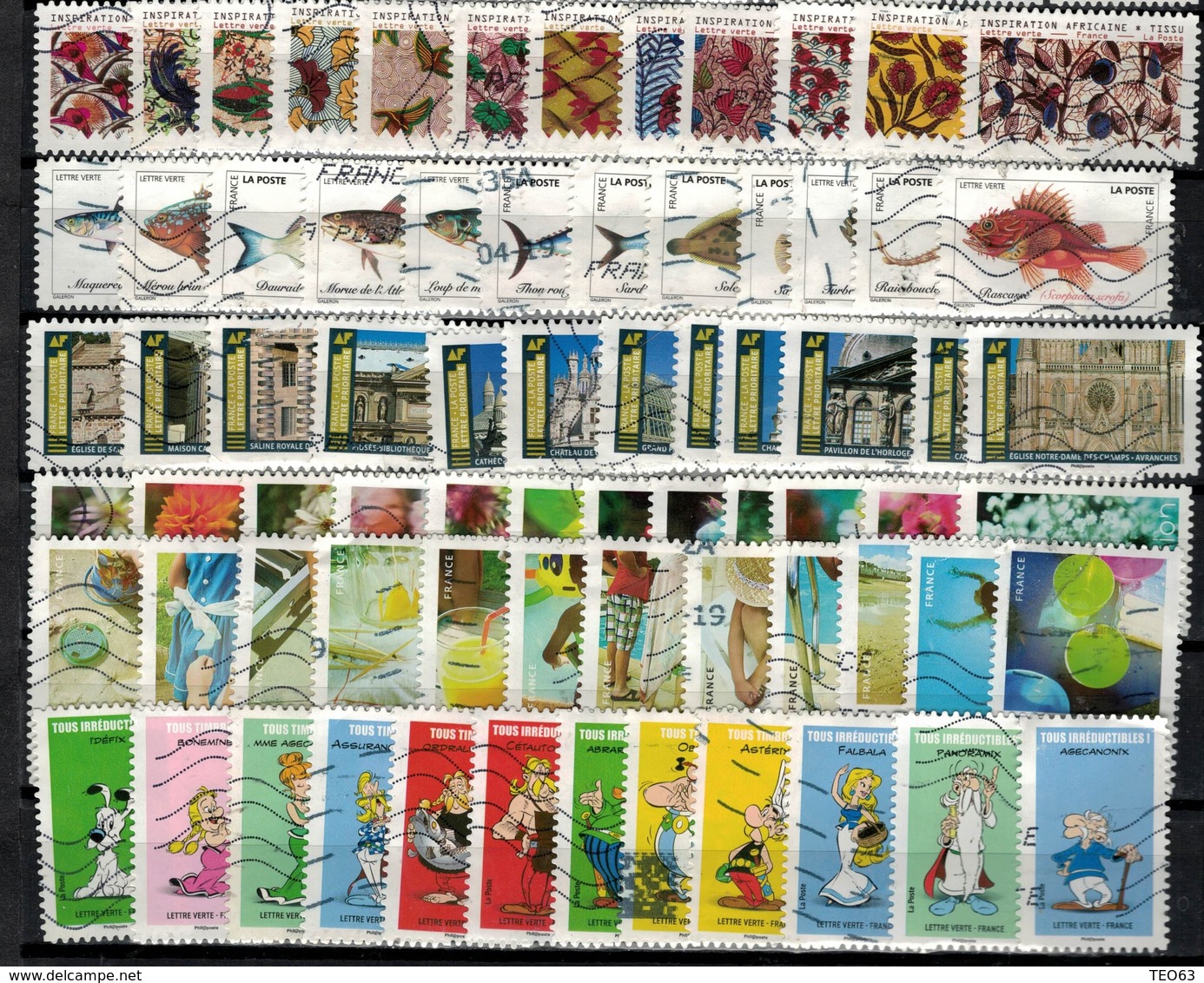 6 Séries Récentes Avec Série ASTERIX - Used Stamps