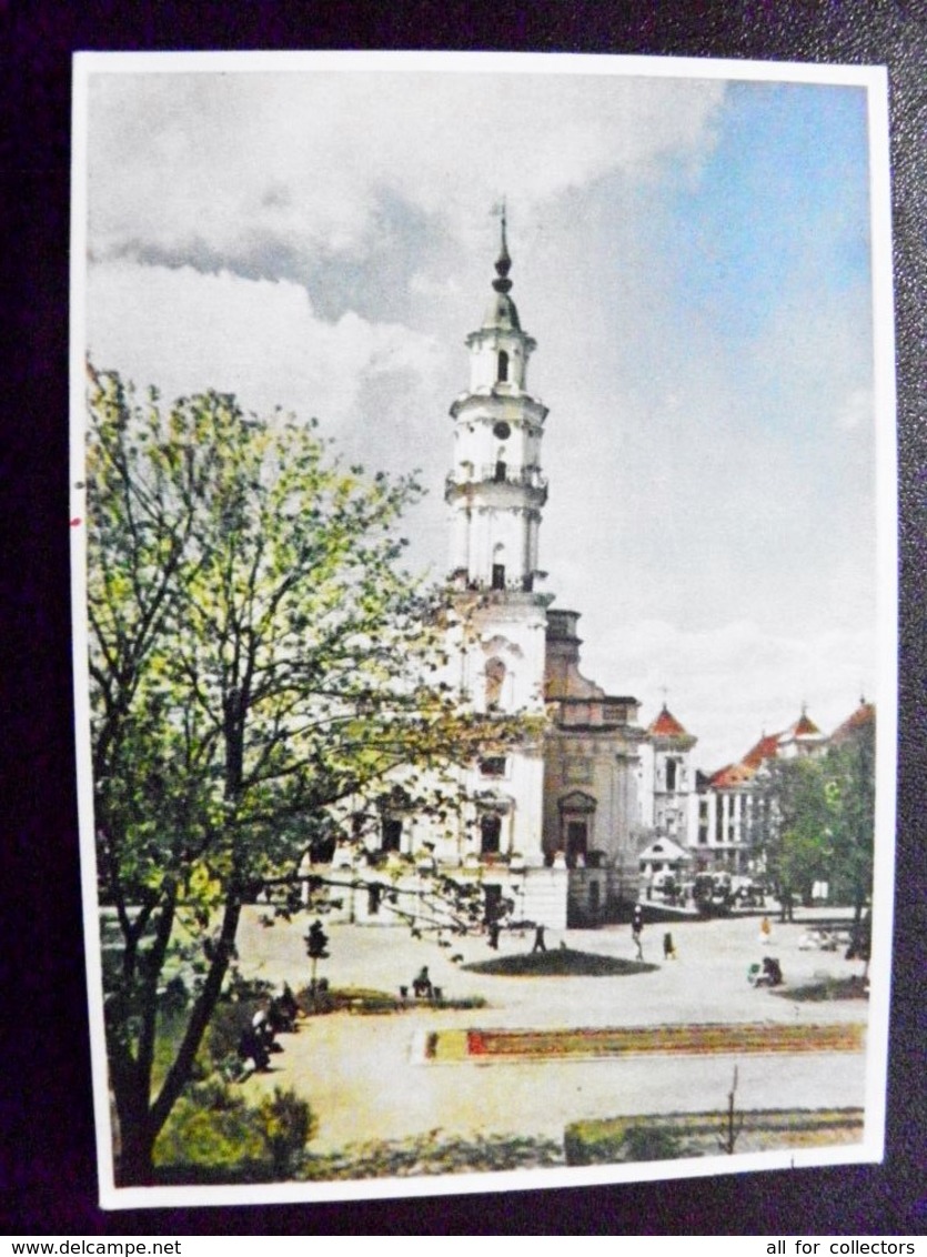 Card Carte Karte Lithuania Kaunas 1956 Town Hall - Litauen