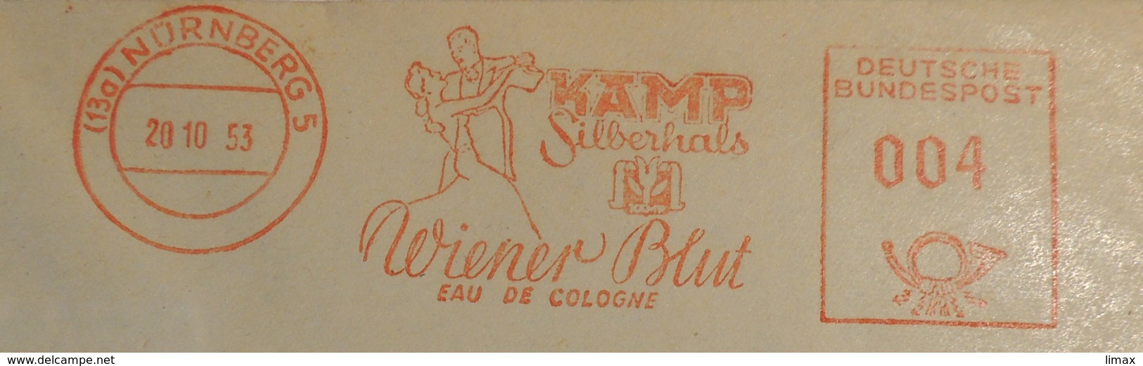 AFS 13a Nürnberg Kamp Silberhals Wiener Blut Eau De Cologne Tanzpaar Walzer - Lettres & Documents