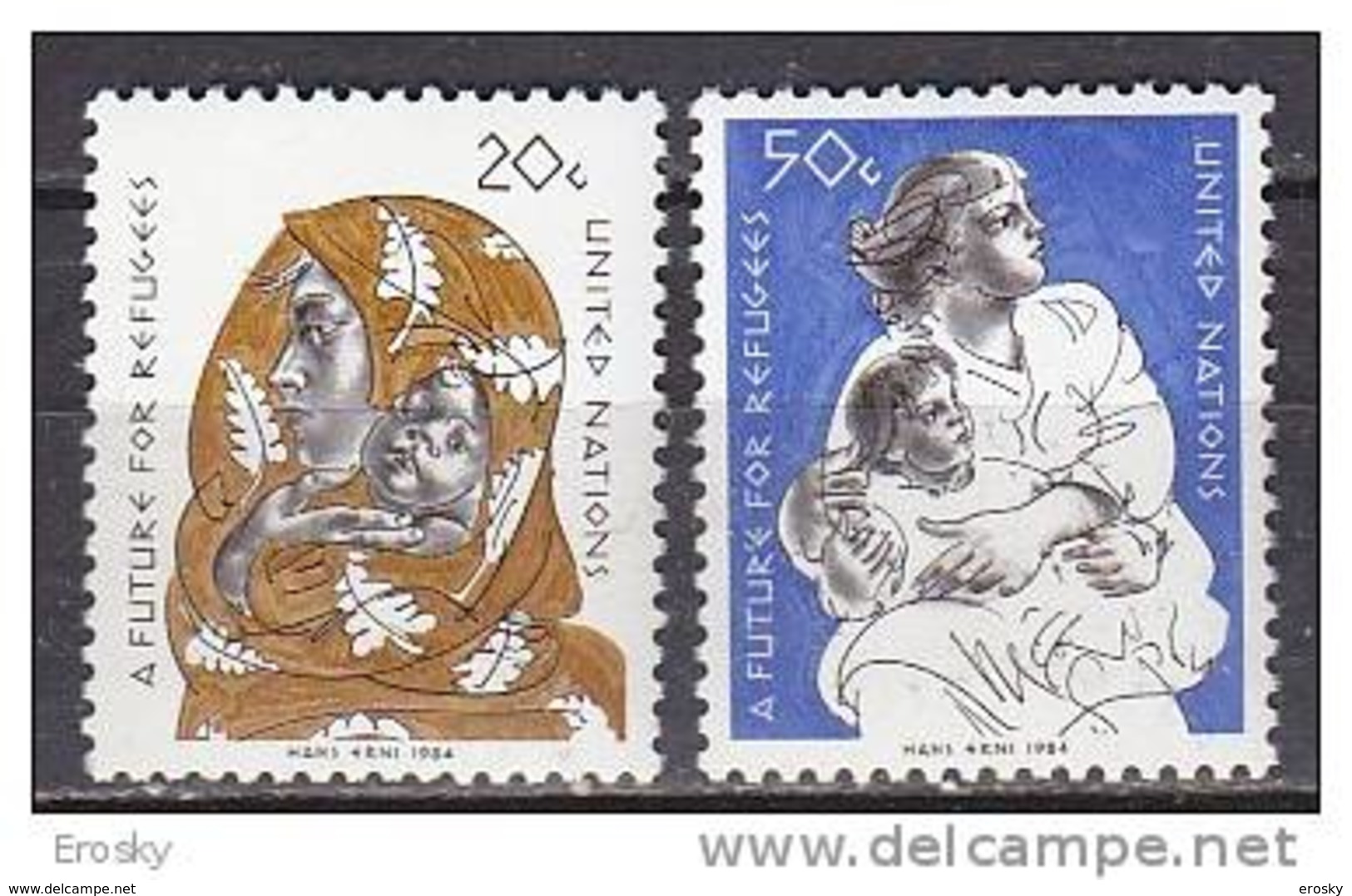 H0299 - UNO ONU NEW YORK N°414/15 ** REFUGIES - Neufs