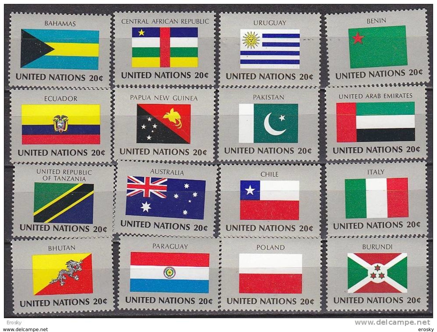 H0301 - UNO ONU NEW YORK N°416/31 ** DRAPEAUX FLAGS - Neufs