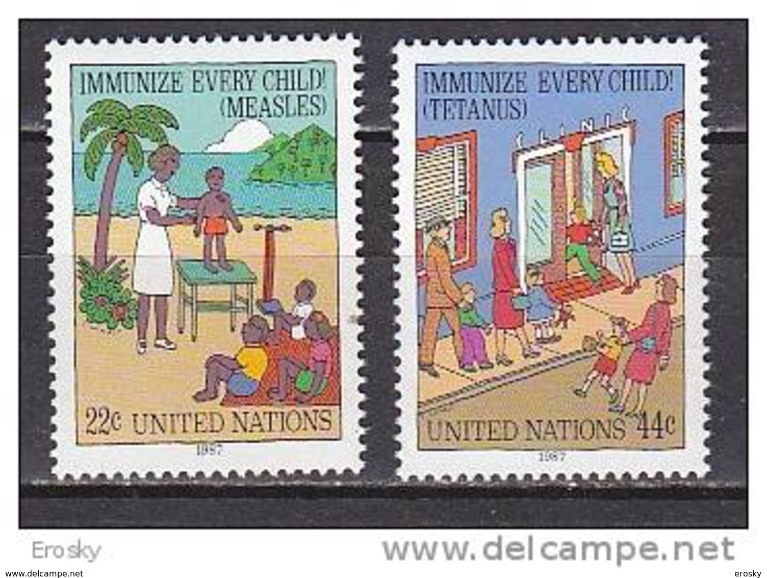 H0334 - UNO ONU NEW YORK N°510/11 ** VACCINATION - Neufs