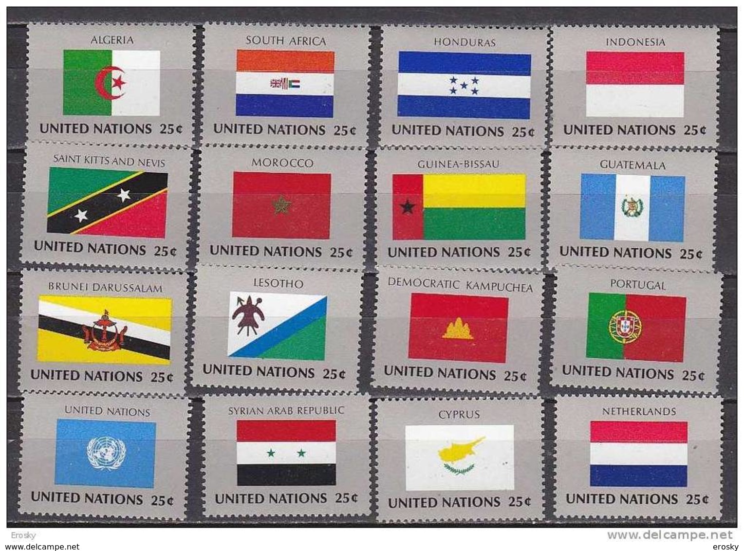 H0359 - UNO ONU NEW YORK N°547/62 ** DRAPEAUX FLAGS - Neufs