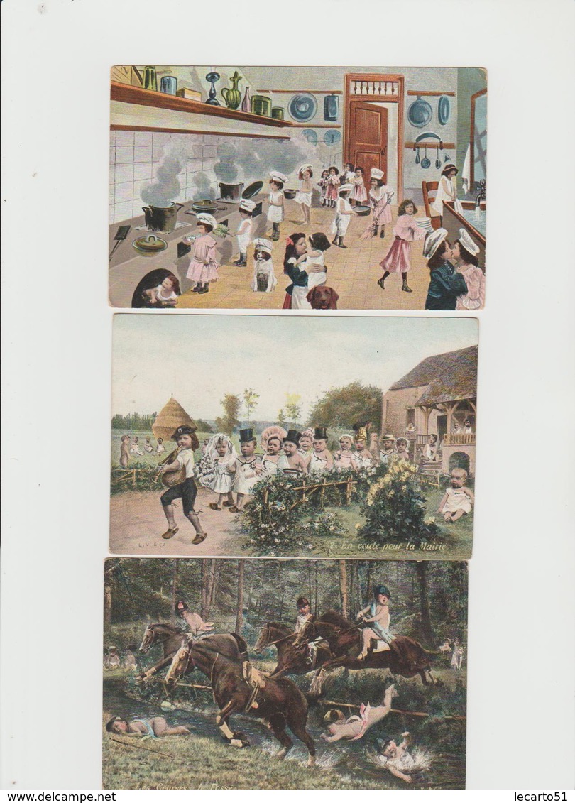 LOT 24 CARTES SUR LES BEBES - Gruppi Di Bambini & Famiglie